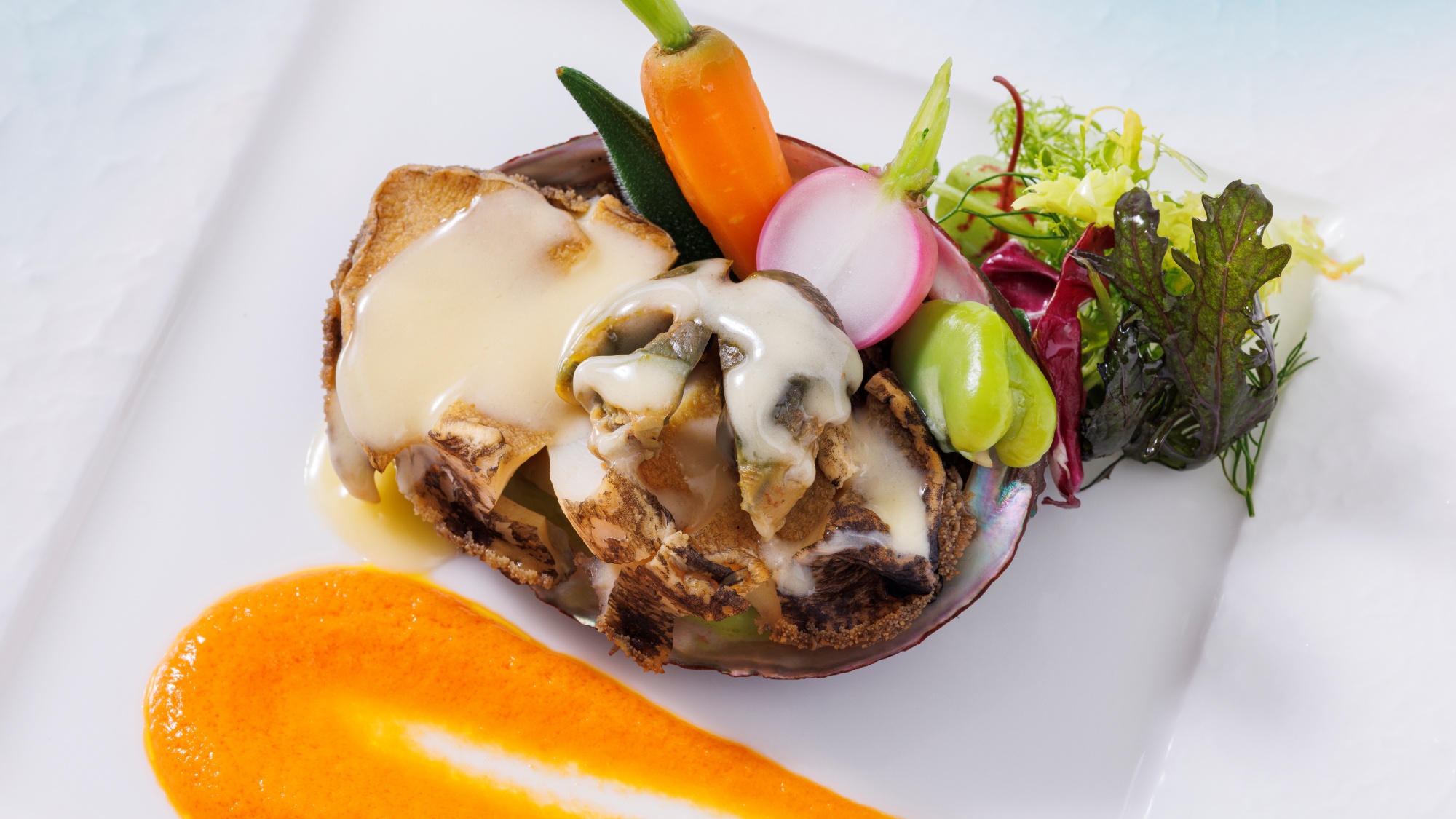 夏メニュー　鮑のソテー