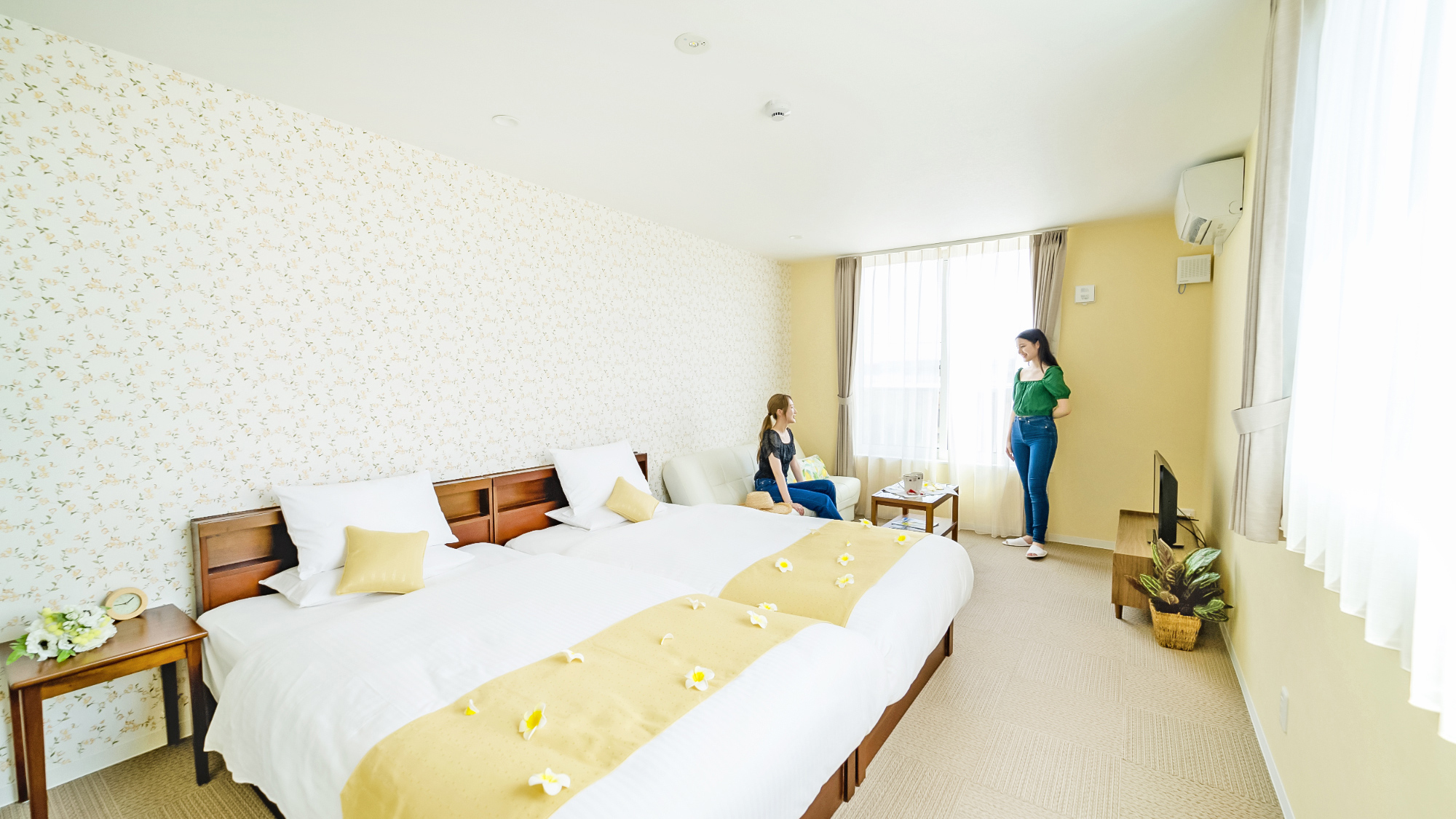 ツインルームエキストラベッド付き(４０平米)