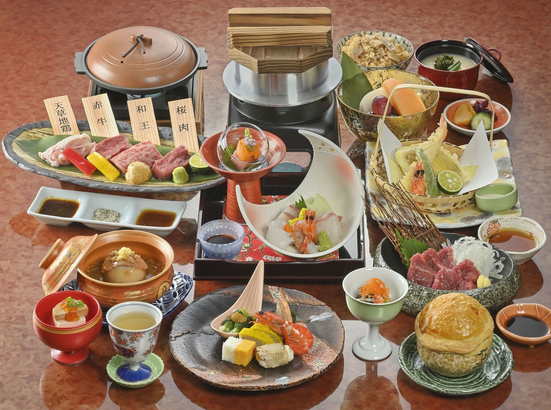 【10％OFF】【楽天スーパーSALE】【広間席】食の極会席【夕朝食付】