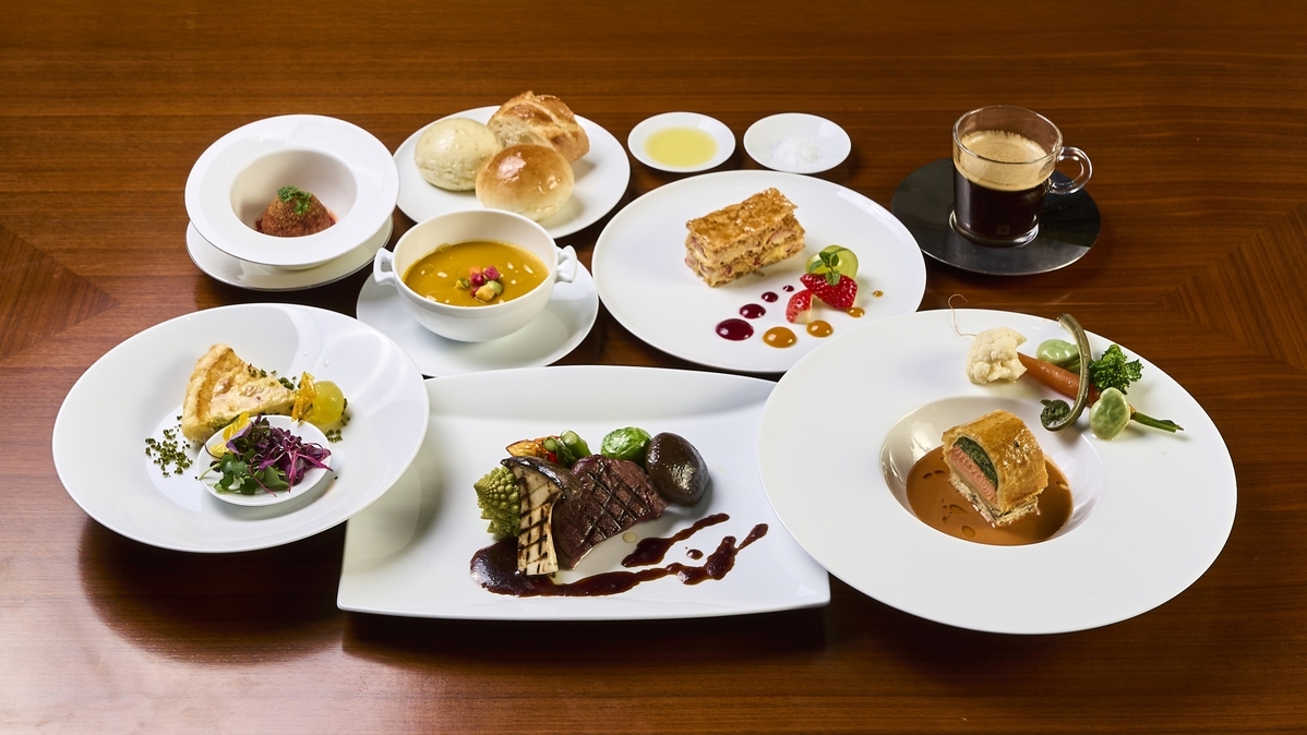 フレンチ フルコースディナー【夕朝食付き】