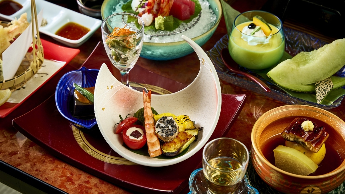 くまもと県産和王と味彩牛を食べ比べ肥後会席プラン【夕朝食付き】