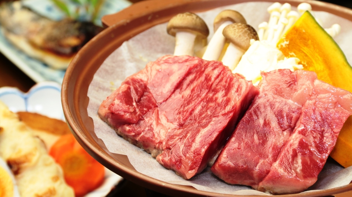 【グレードアップ】とろける♪信州牛サーロインステーキ＆野沢お袋の味［1泊2食付］