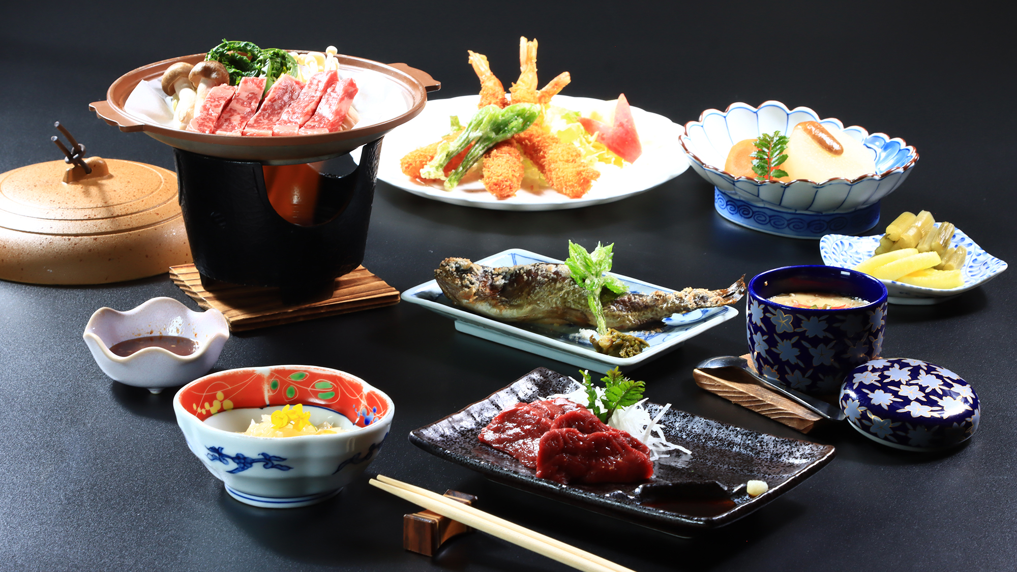 【夕食一例】グレードアッププラン。信州牛をご堪能下さい♪