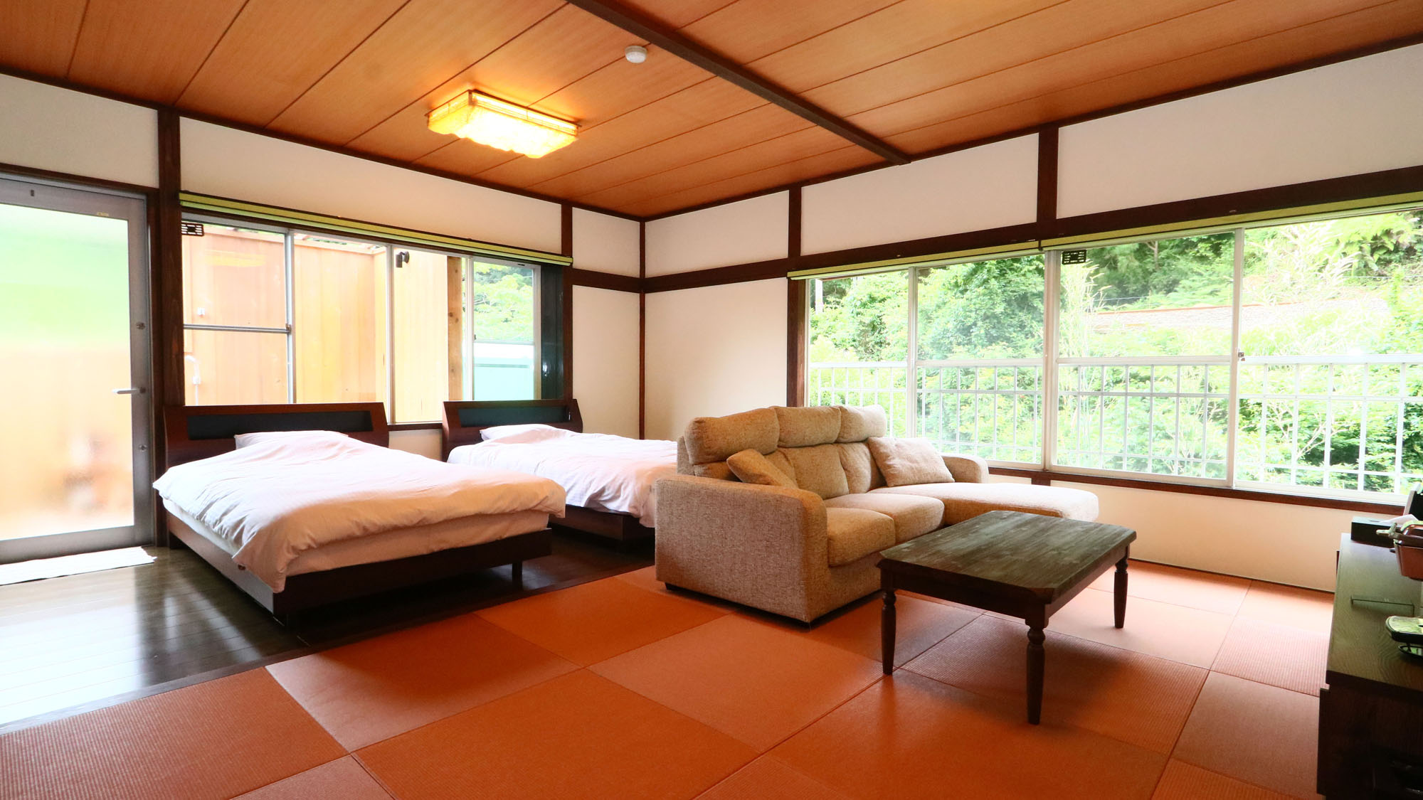 客室◆Sept-セットゥ-約32平米+露天風呂・セミダブルベッド×2