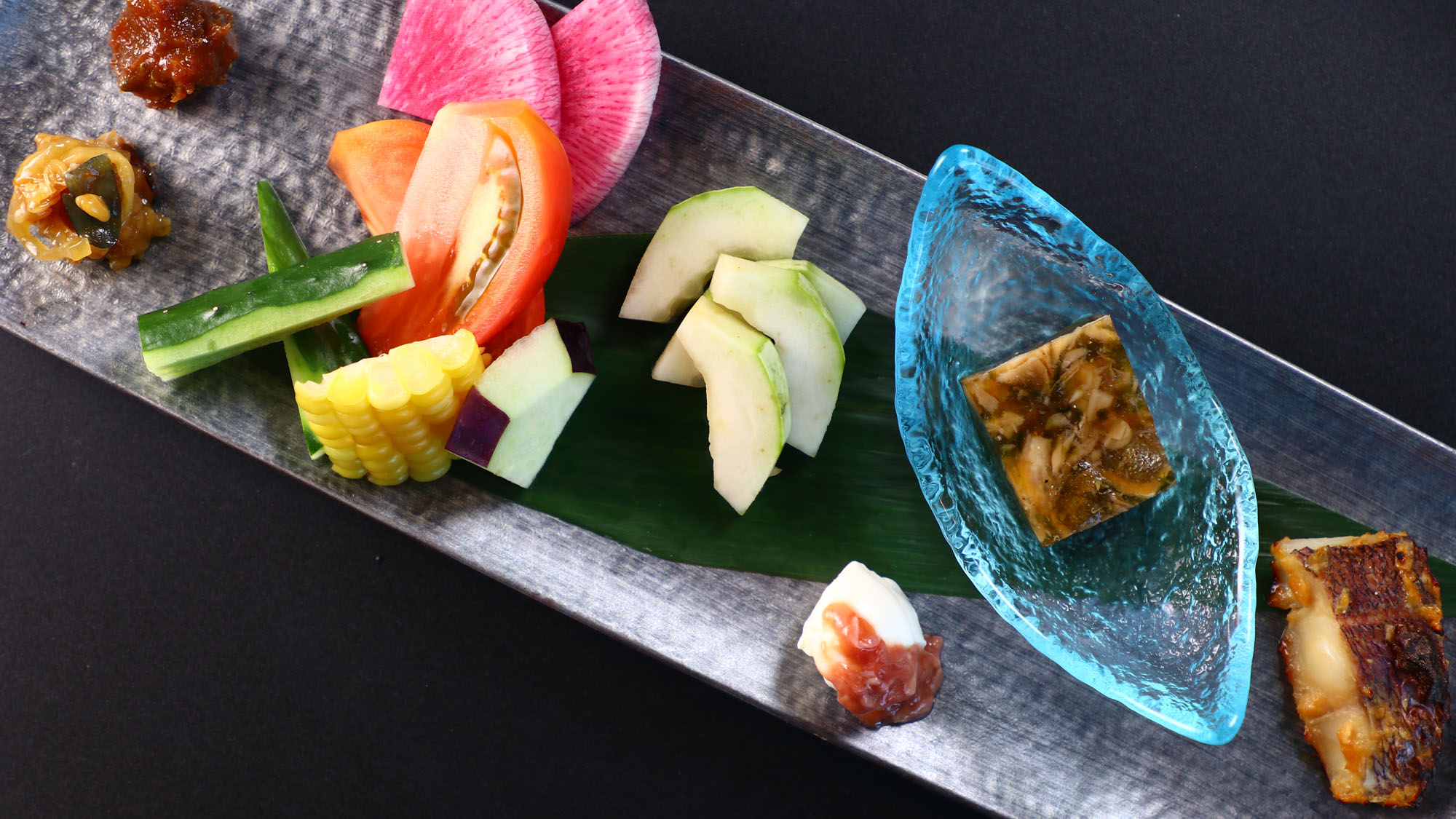 食事_季節を感じる前菜一例。旬を感じる、見た目にもgoodな前菜*