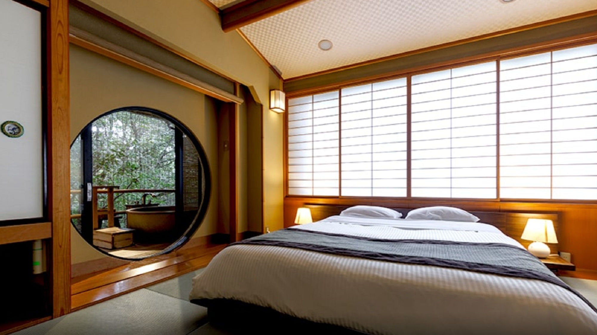 【本館】和室（露天風呂・ダブルベッド）※禁煙室