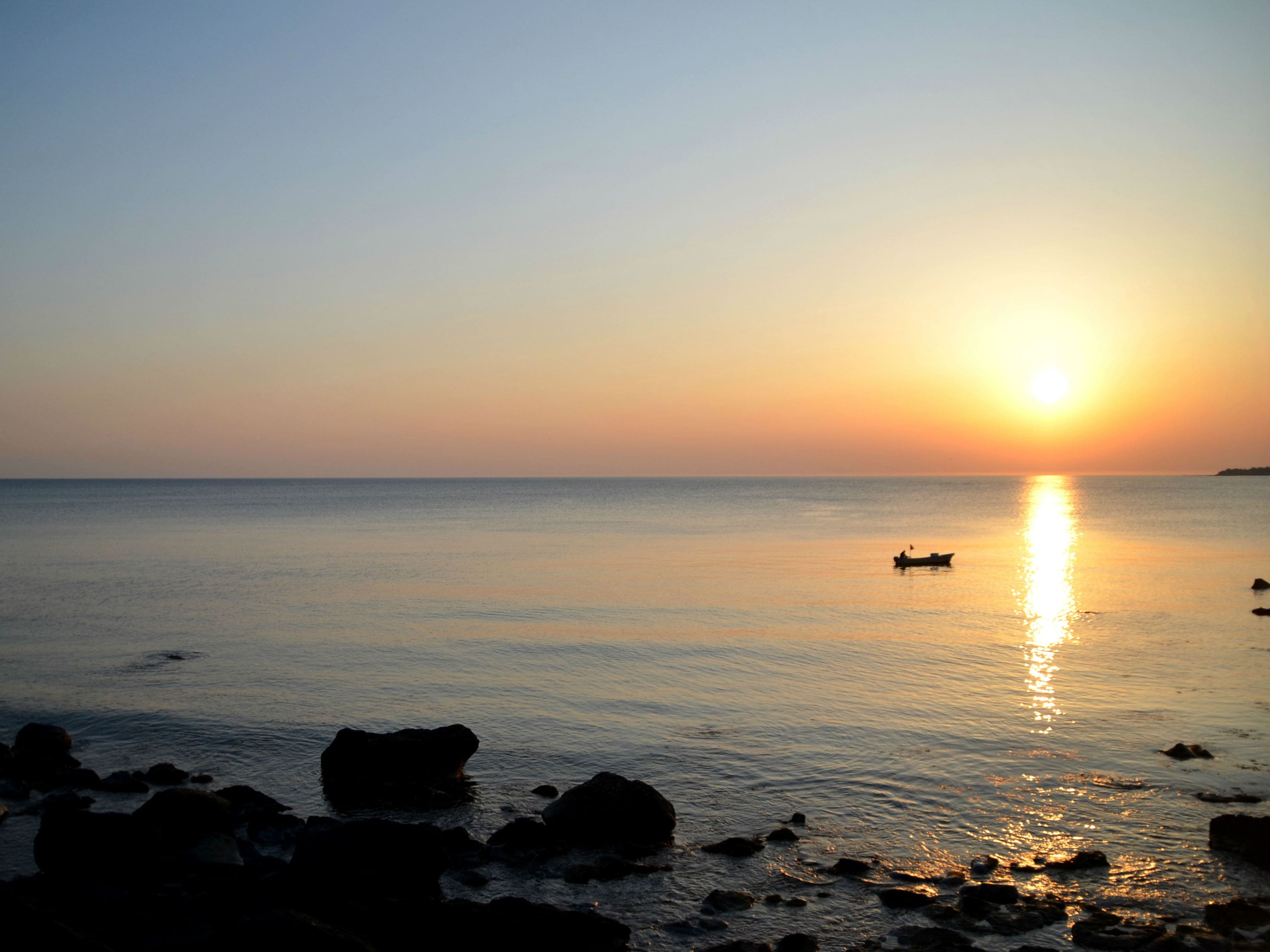 日本海に沈む夕日