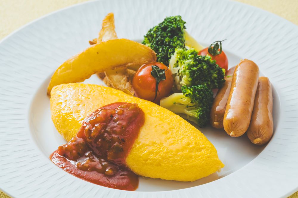 【朝食ビュッフェ】ライブステーションでお作りする出来立てオムレツ