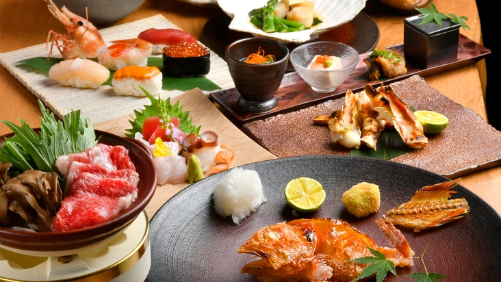 北海道を味わう夕食「北海道懐石」と朝食和御膳◆二食付