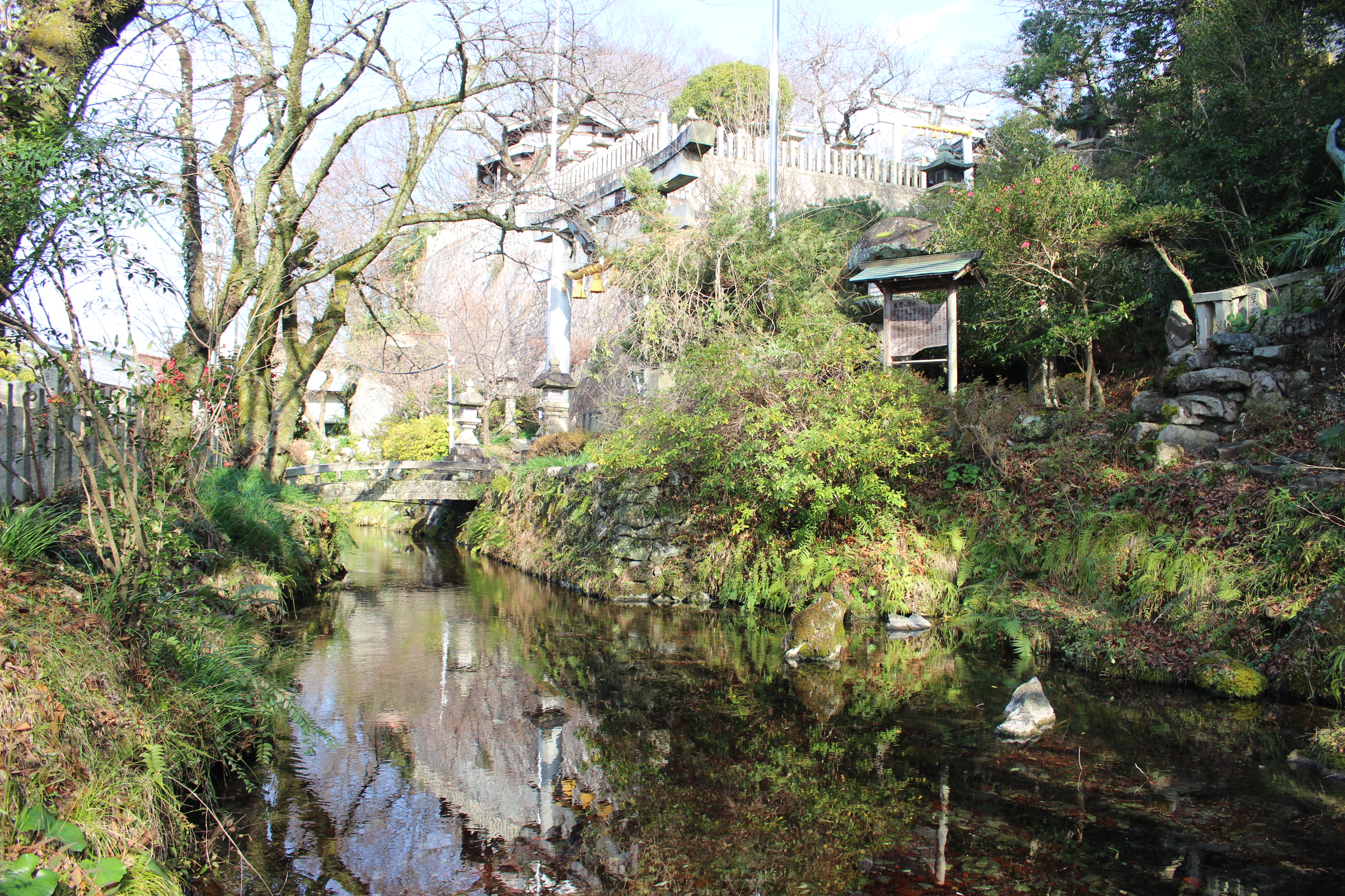 加茂神社下の水源地