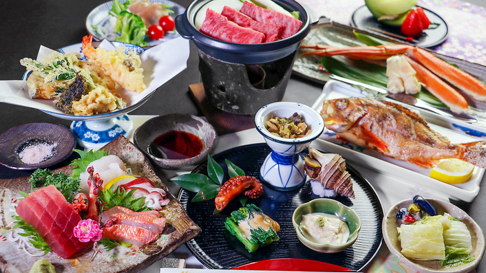 【2食付】茨城・日立のうまいもん尽くし！旨味溢れる常陸牛の陶板焼きと女将の振る舞い地産地消コース★