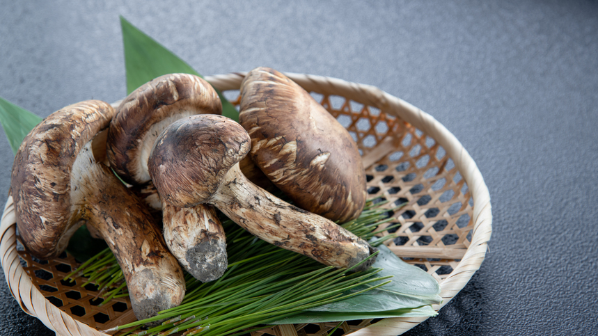 【松茸会席】秋の味覚＜メインは国産牛を使用した松茸すき鍋＞土瓶蒸し、天ぷらなど堪能