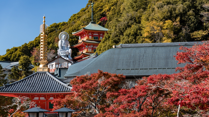 *【朝護孫子寺・秋】紅葉スポットとして有名です