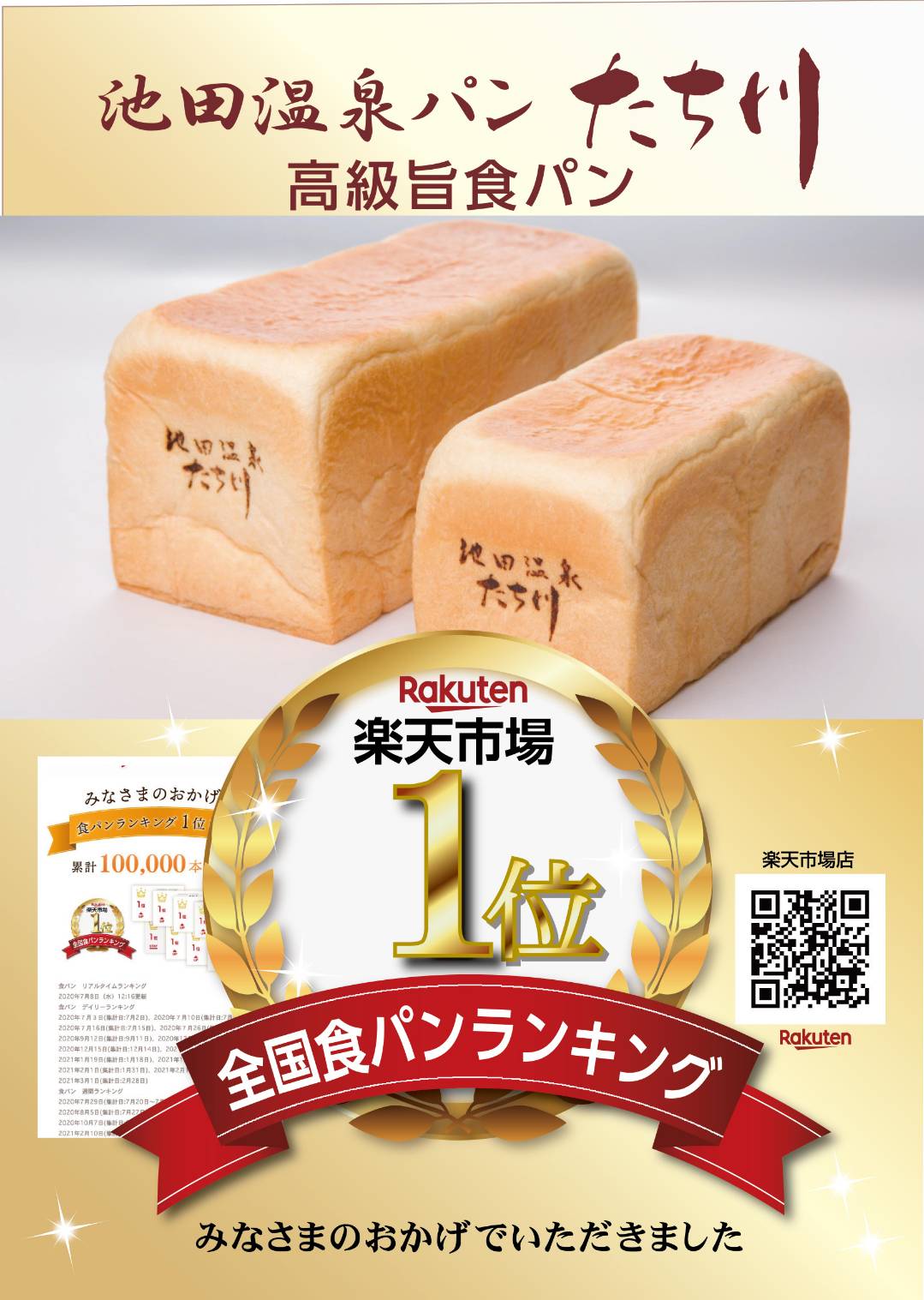 楽天市場で販売１位の無添加・国産バター使用の高級食パン