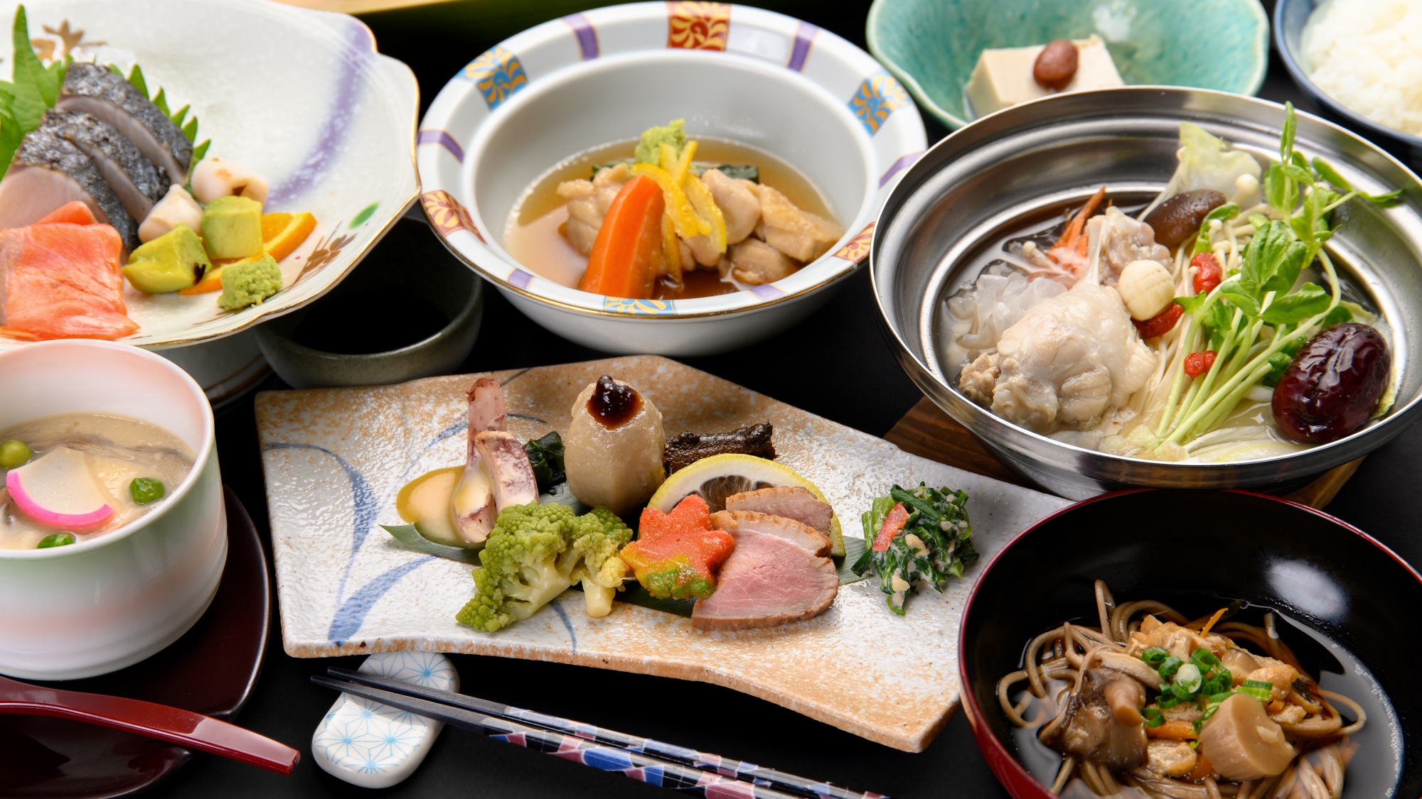 *【ご夕食一例】「じぶ煮」や「薬膳鍋」など、寒い季節に体をやさしく温めるお料理