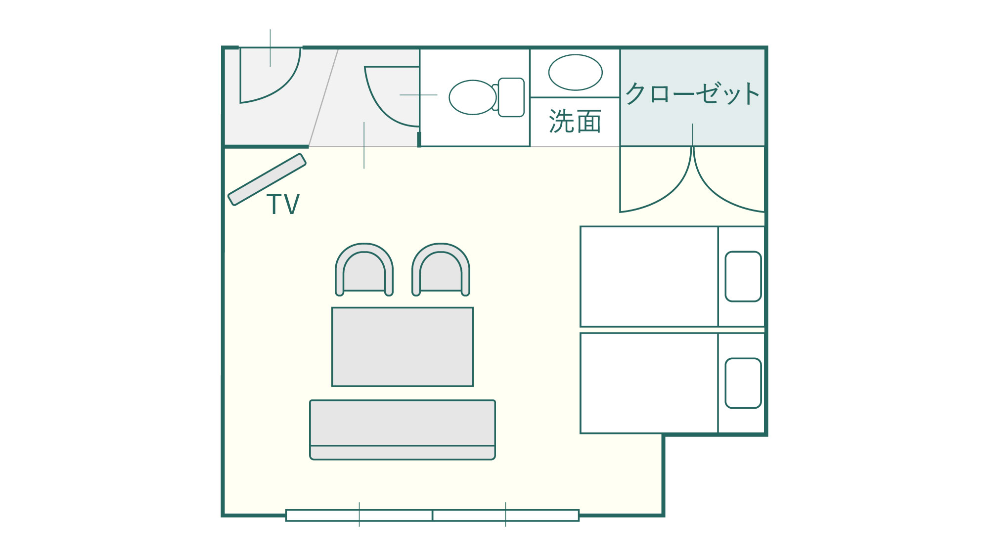 *【FORESTview湖畔側/和洋室】2023年にリニューアルした、当館唯一の和洋室