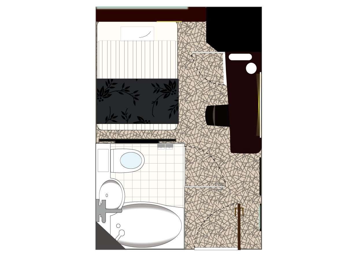 シングルルームレイアウト