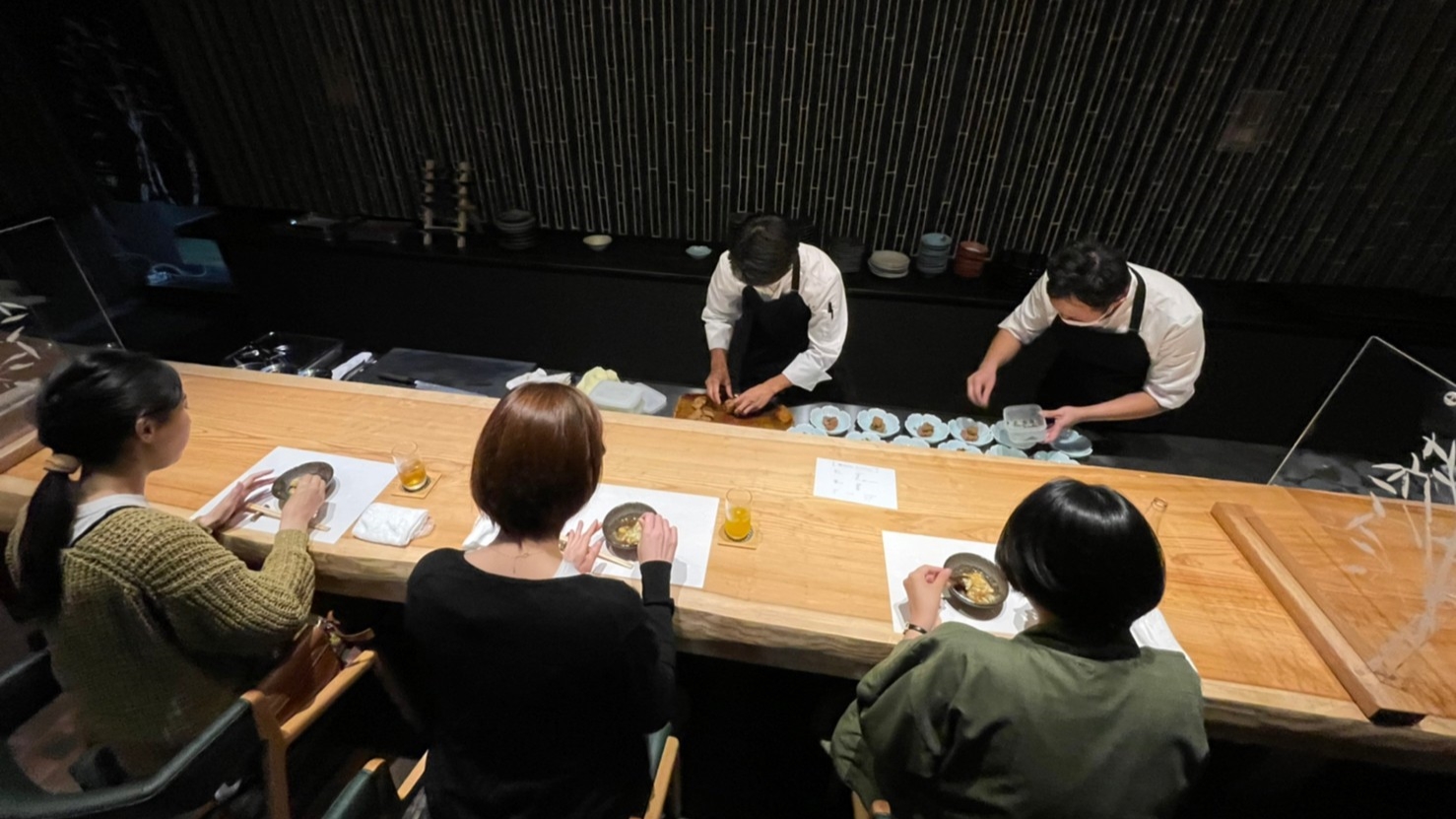 玉響のレストランはカウンター式