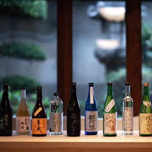 地元の日本酒を数多くご用意。