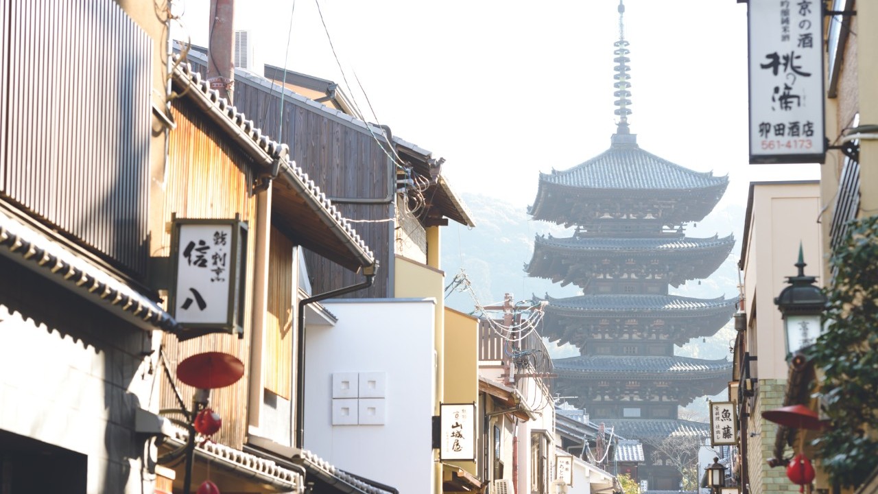 東山のまちなみ