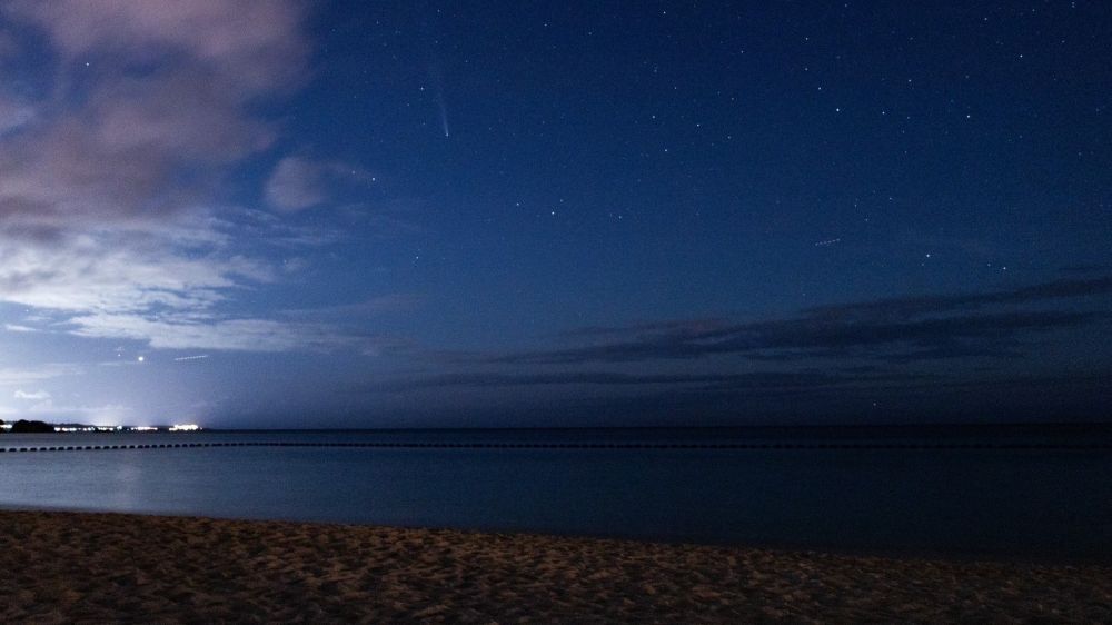 夕日から星空へ