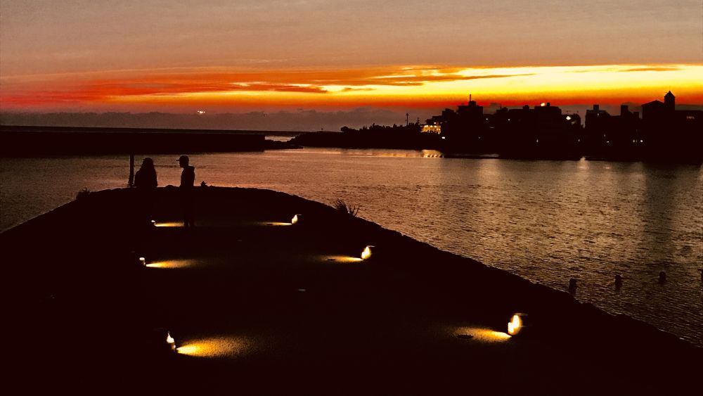 夕焼けの沖縄