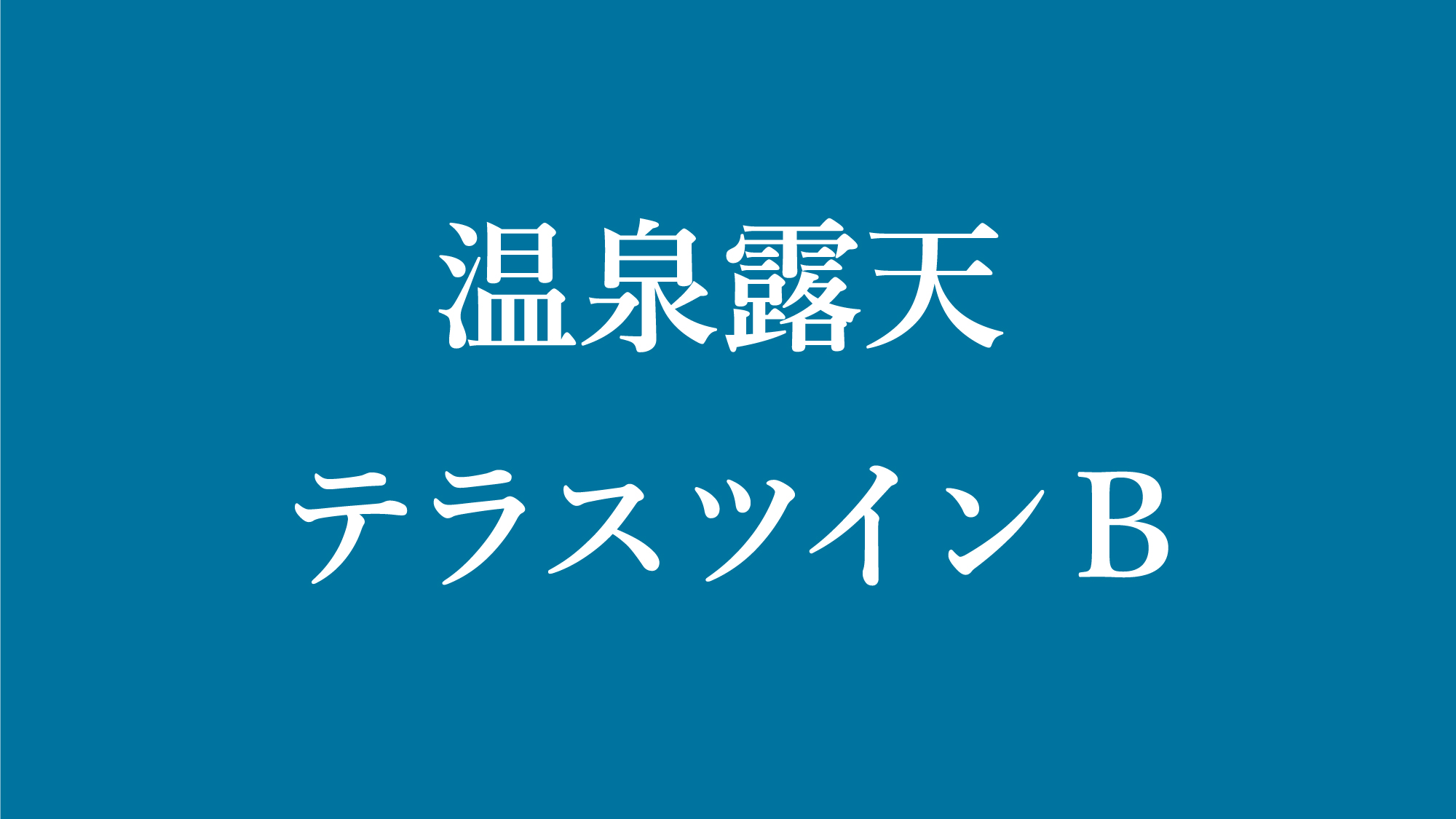 温泉露天　テラスツインB