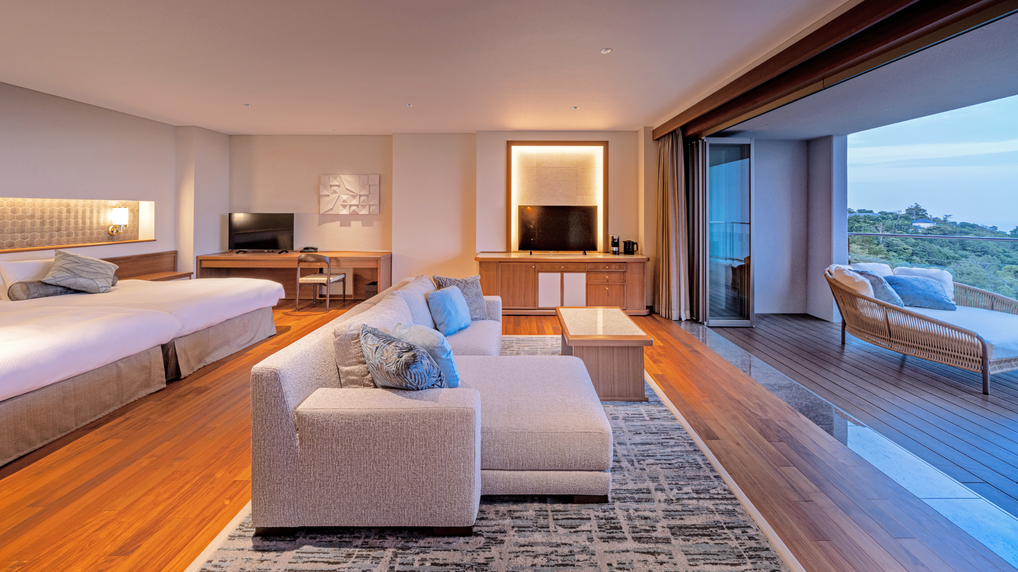 温泉露天　プレミアテラスツイン（室内）