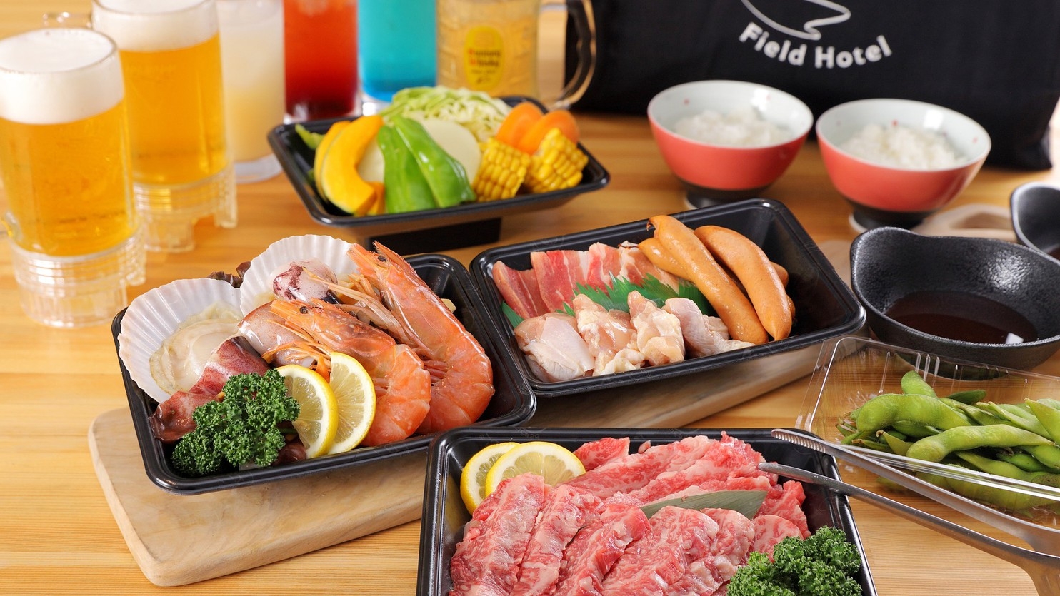 （ホテル）ビアガーデンでBBQを楽しむプラン（2食付き）