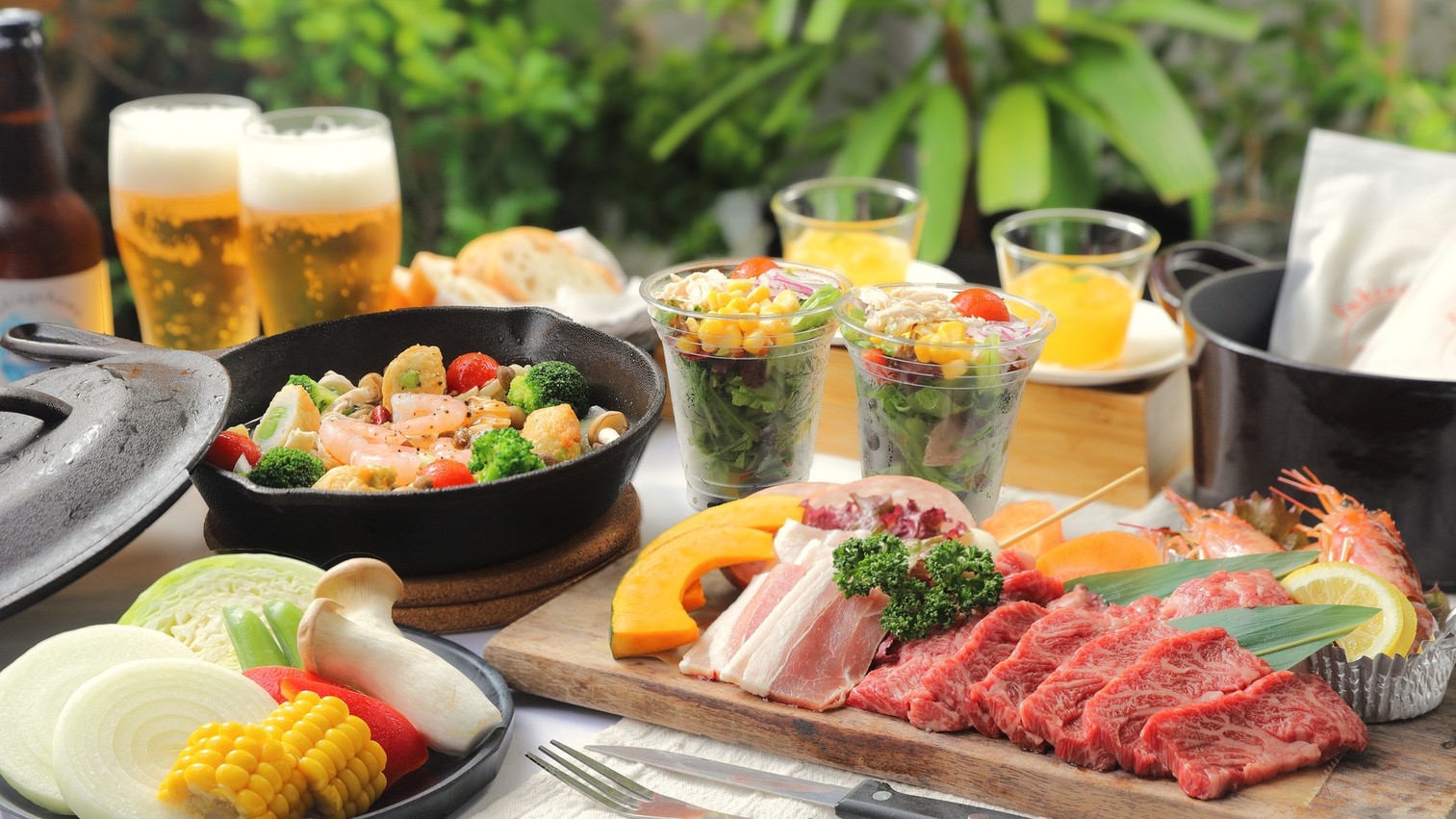 【グランピング】地元食材を使ったスタンダードBBQコース（2食付）