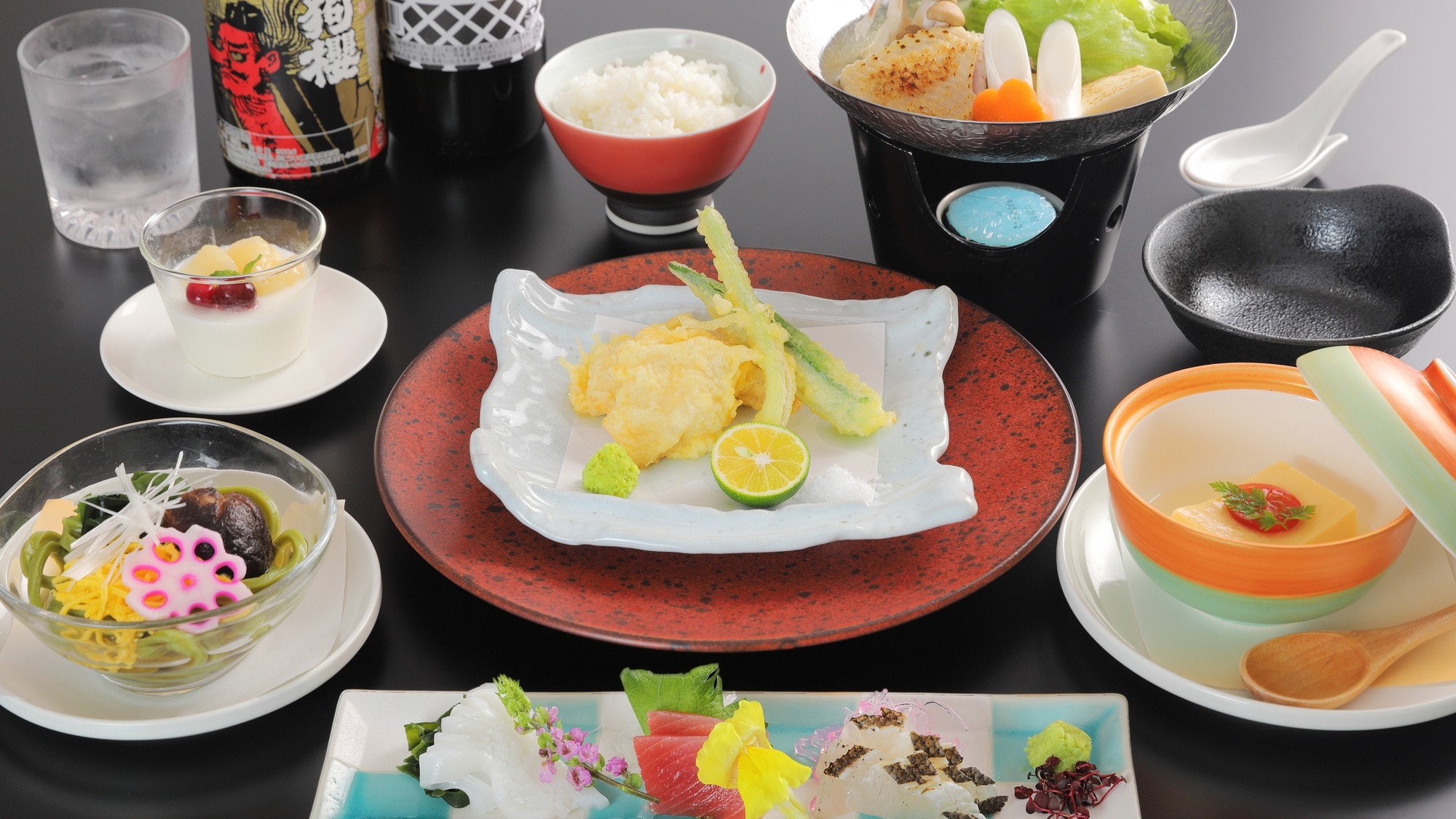 【ホテル棟】地元食材を使ったコース■『梅コース』プラン（２食付）