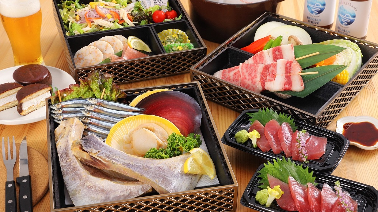 ≪ペットもOK≫【豪快！まぐろ＆シーフードBBQコース】(2食付)