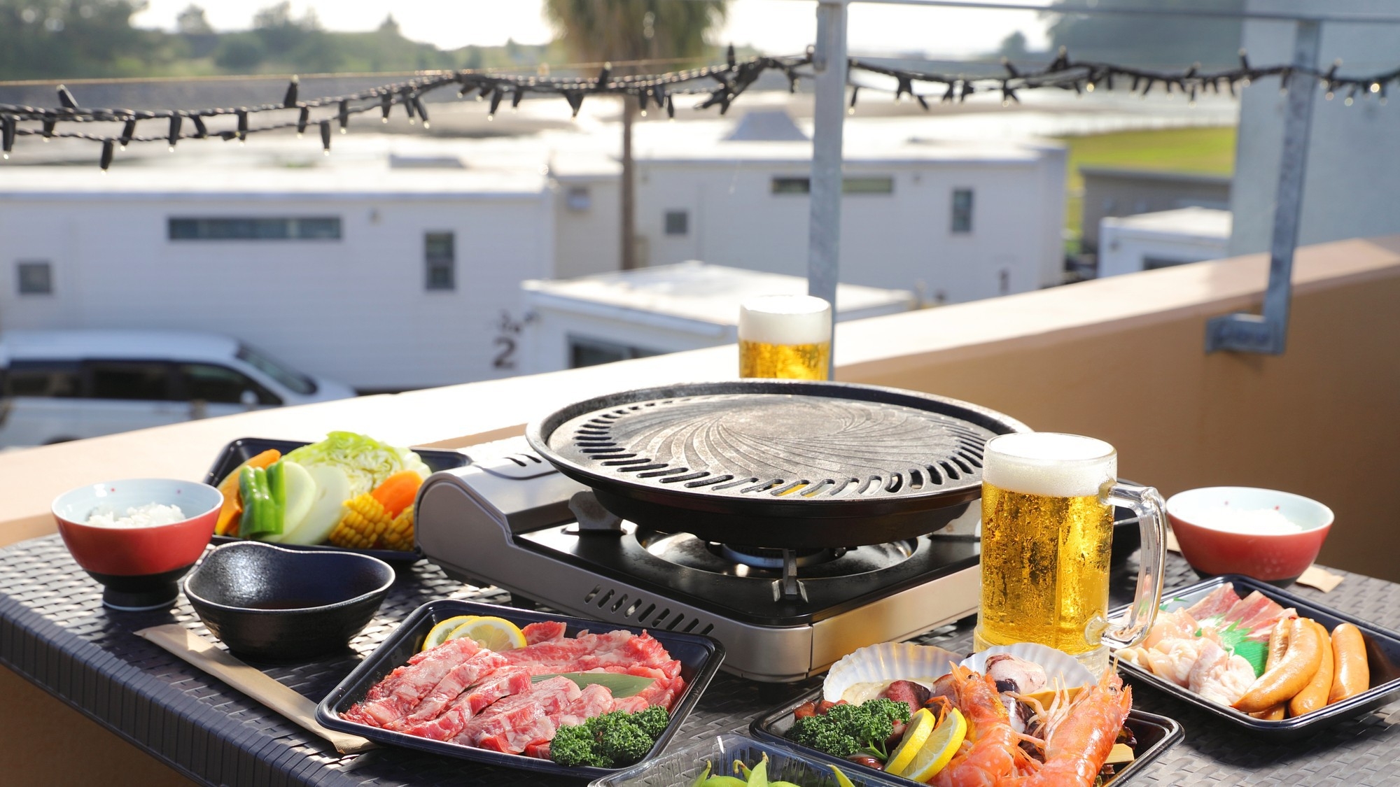 （ホテル）ビアガーデンでBBQを楽しむプラン（2食付き）