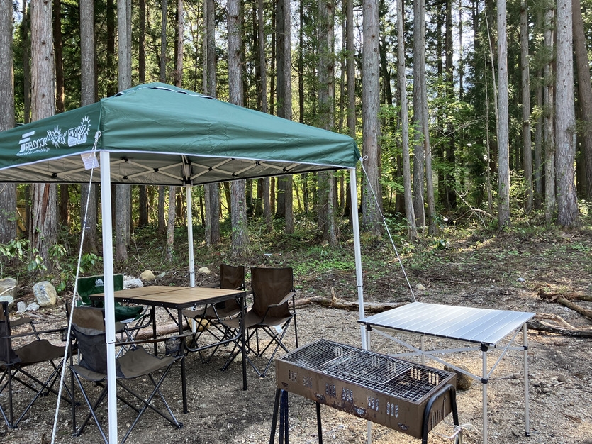 「BBQ:1日2組限定」森の中で楽しむ、持ち込みBBQプラン！