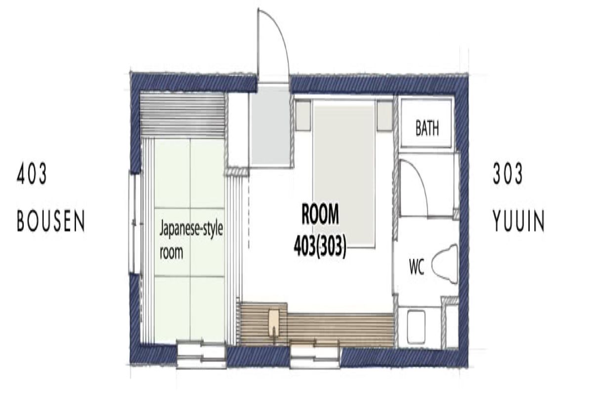 403忘筌・303夕隠　間取り