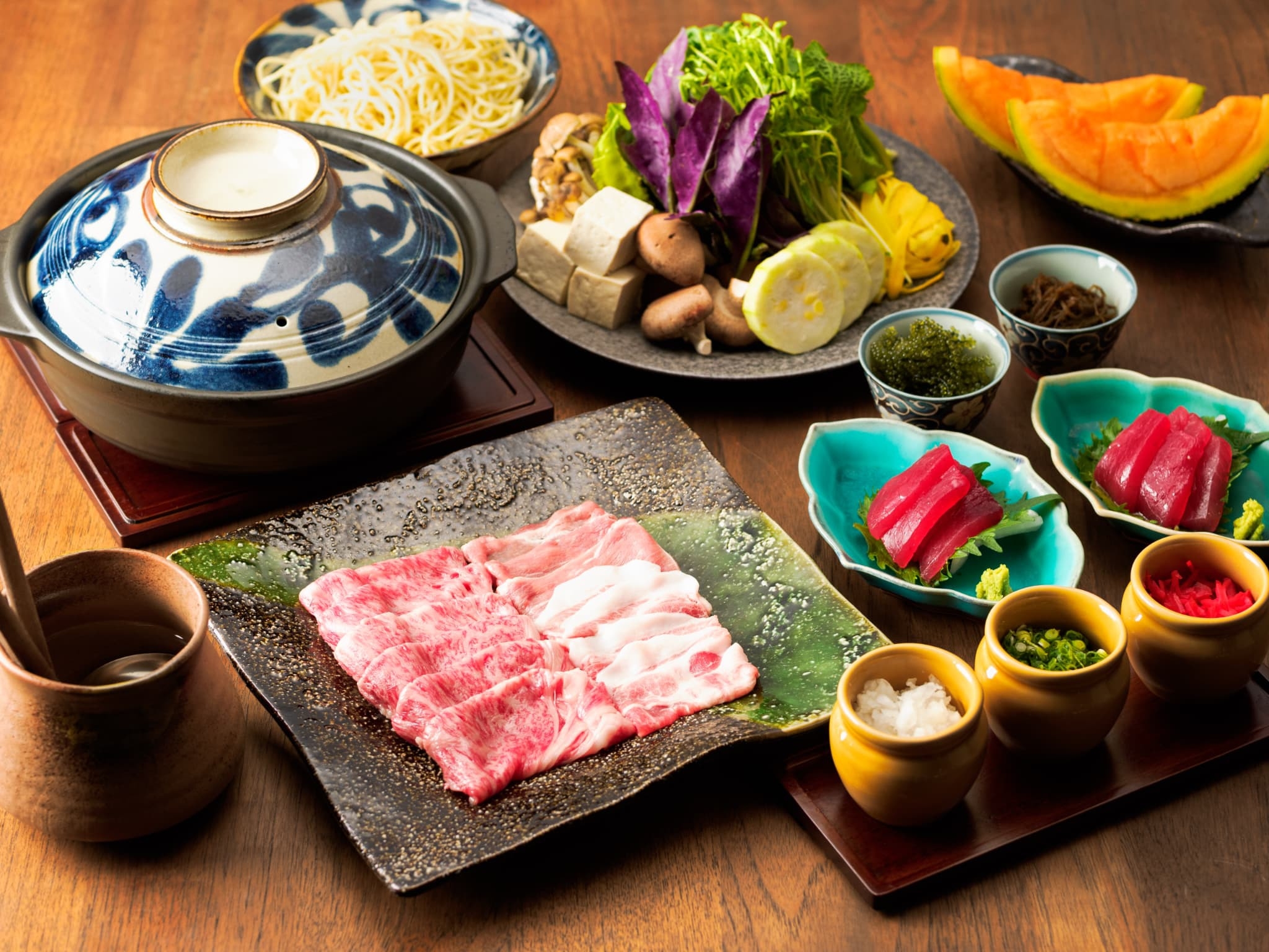 ＜夕朝食付＞沖縄食材で楽しむしゃぶしゃぶ食べ比べディナー