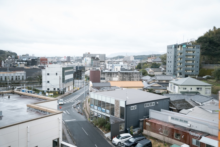 屋上からの鹿屋市の風景