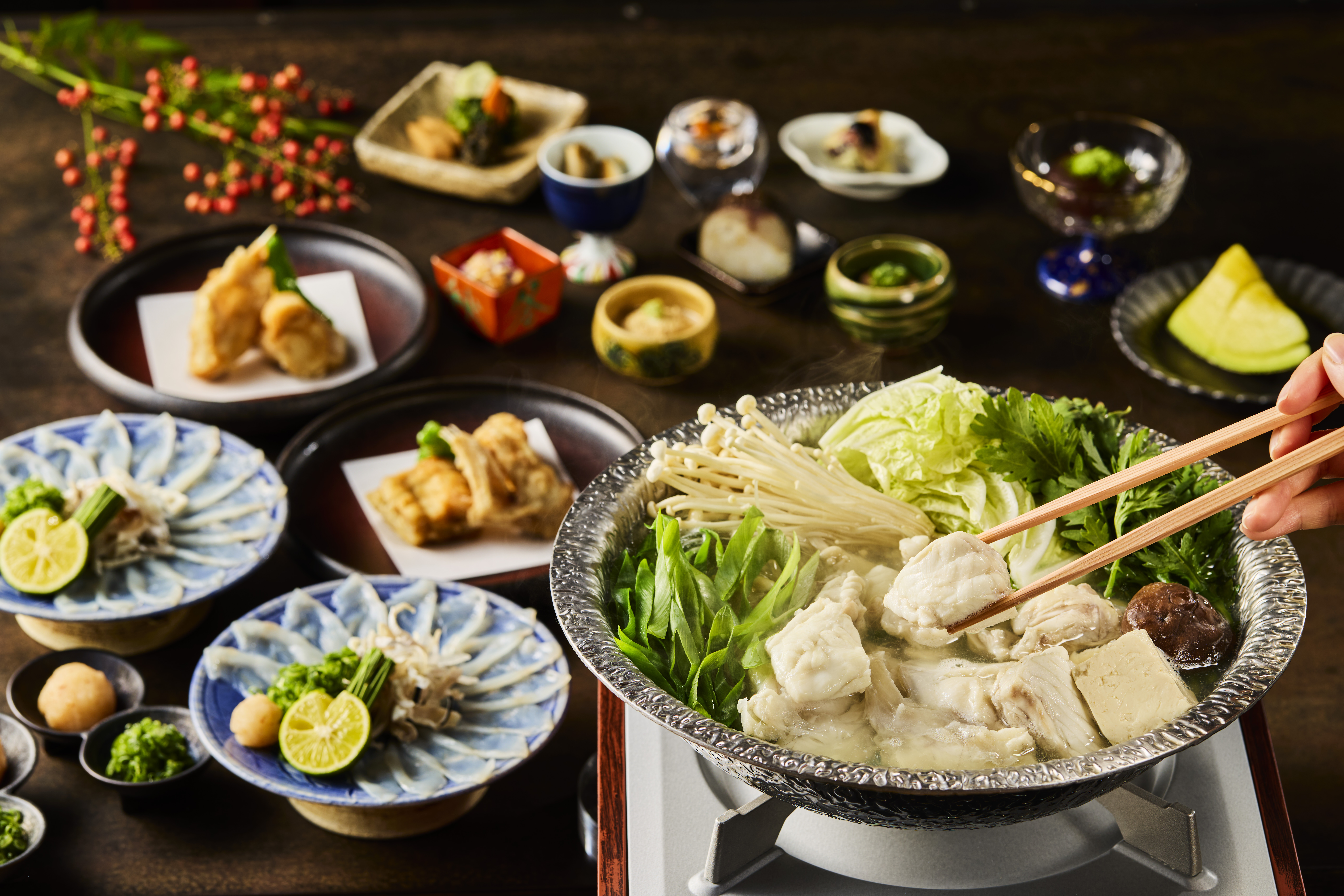 冬時の鍋「虎河豚ちり鍋」