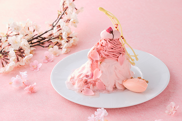 桜といちごのモンブランパンケーキ