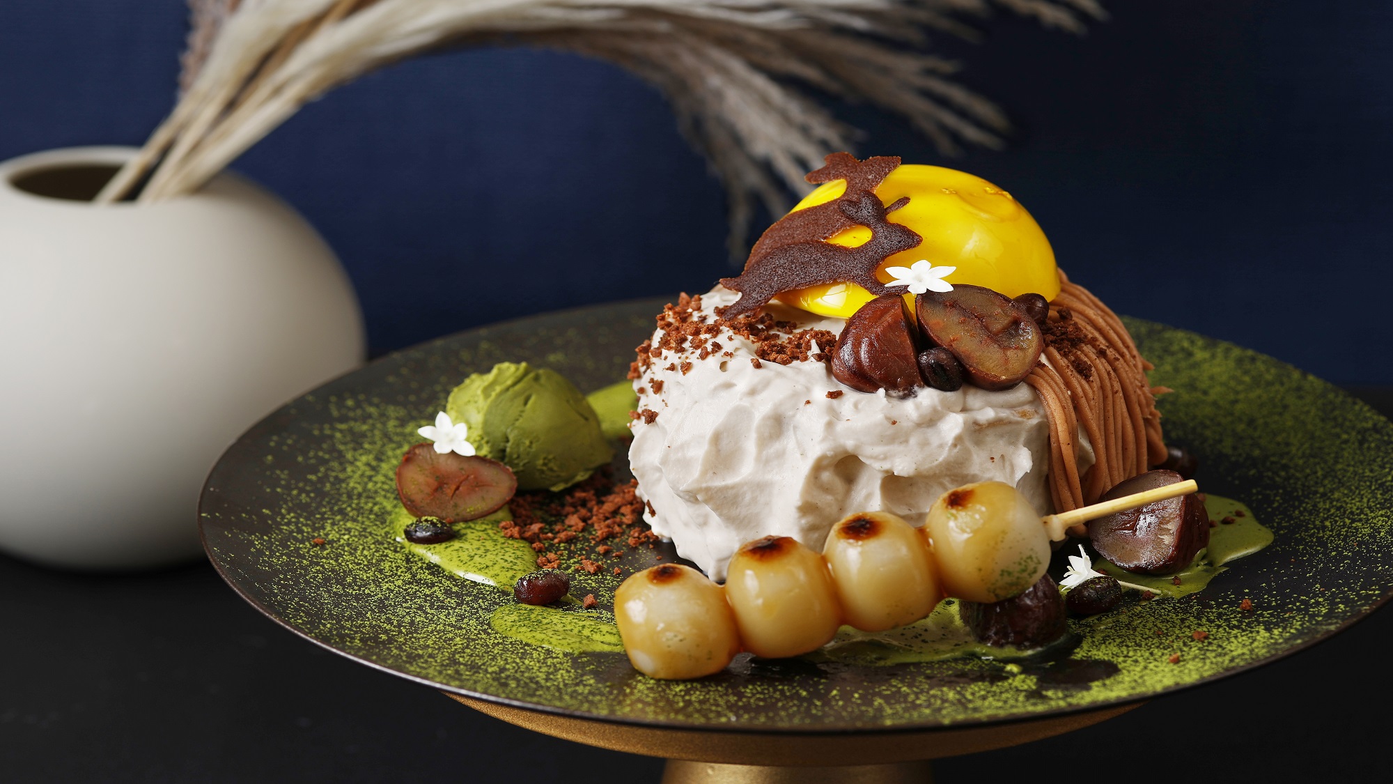 お月見モンブランパンケーキ