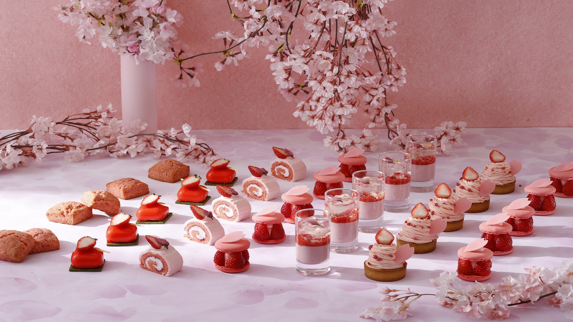 いちご×桜 スプリングブロッサムアフタヌーンティー