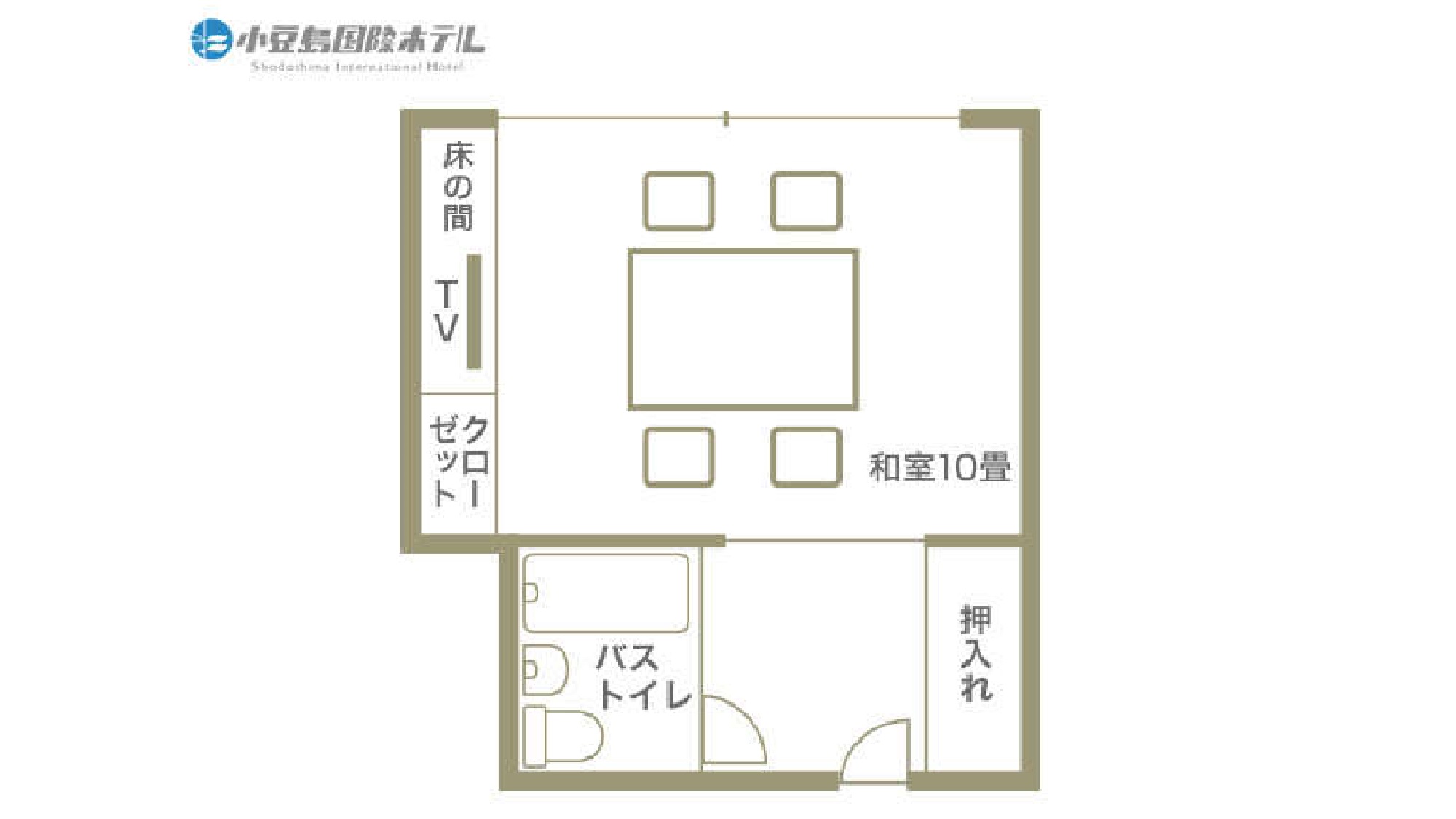 本館2階和室10畳　間取り図