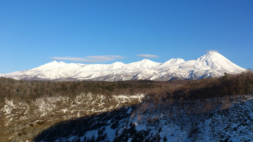 冬の知床連山