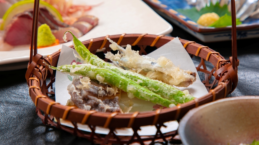 【夕食】きびなごの天ぷら