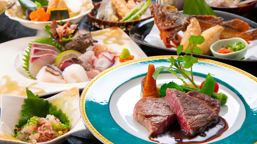 【ご夕食】料理長厳選 五島牛フィレステーキと五島の新鮮魚介贅沢プラン