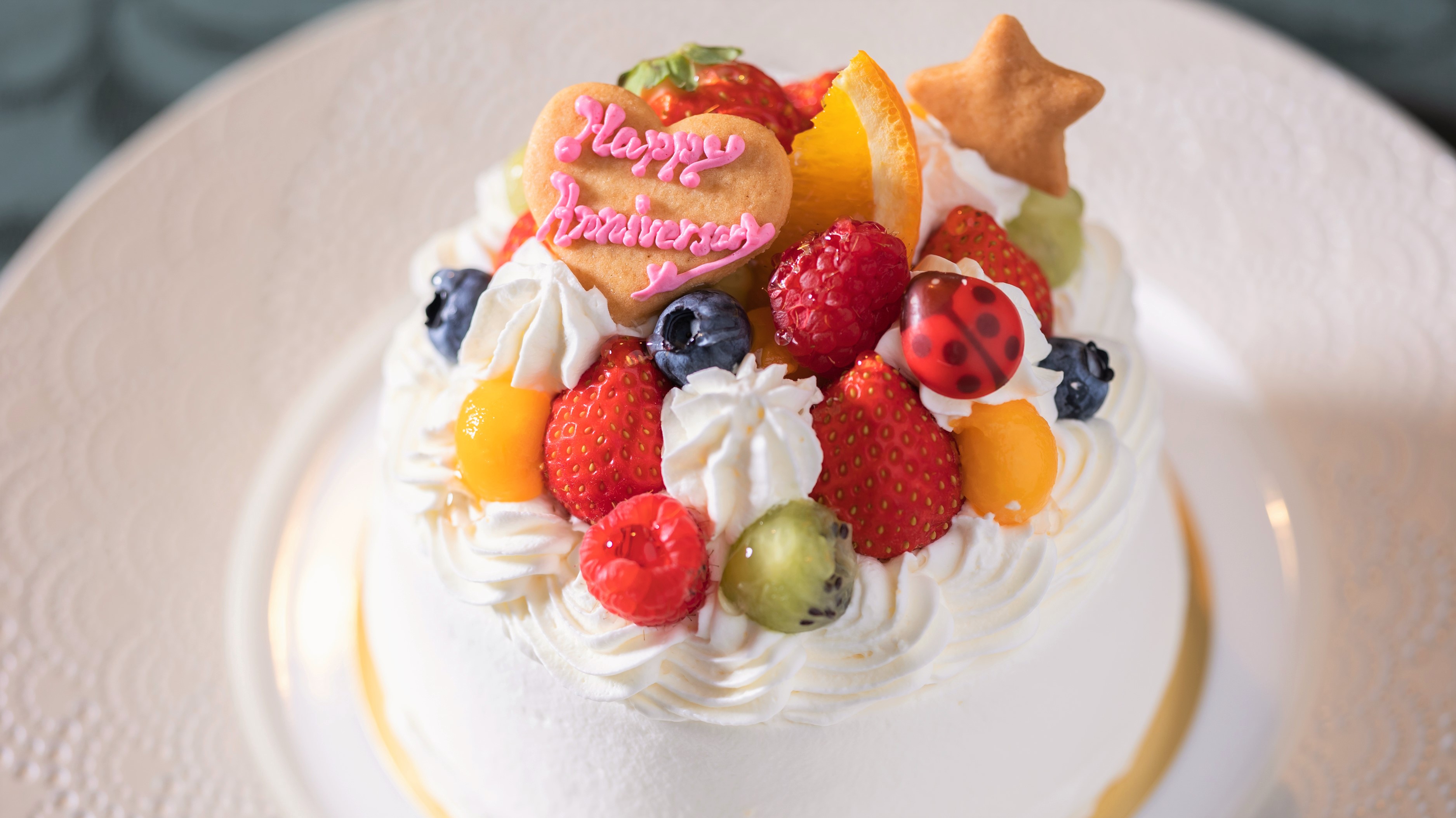 【サービス】4号フルーツ盛りケーキ※有料