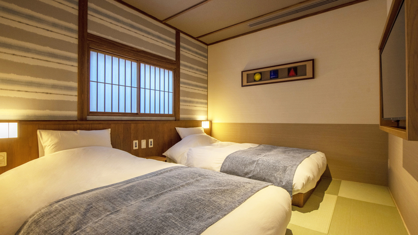 【離れフォース】　リビングと寝室にそれぞれベット２台を配しているので２世帯でのご利用もおすすめです