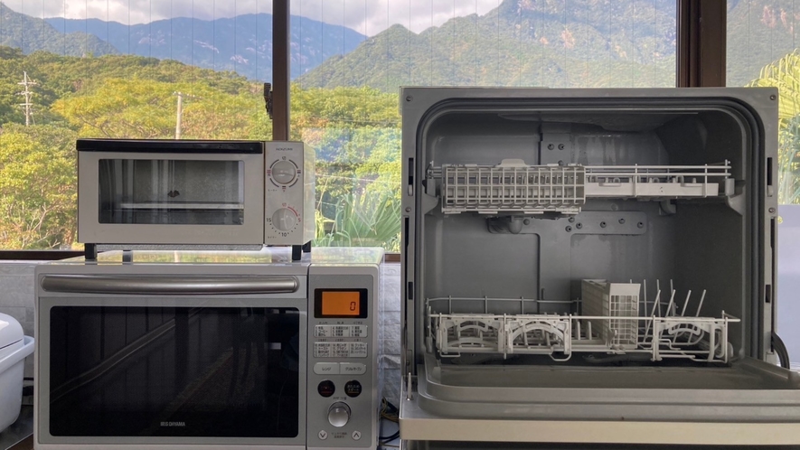 ・【2Fキッチン】電子レンジ・トースター・食器洗浄機もあって便利