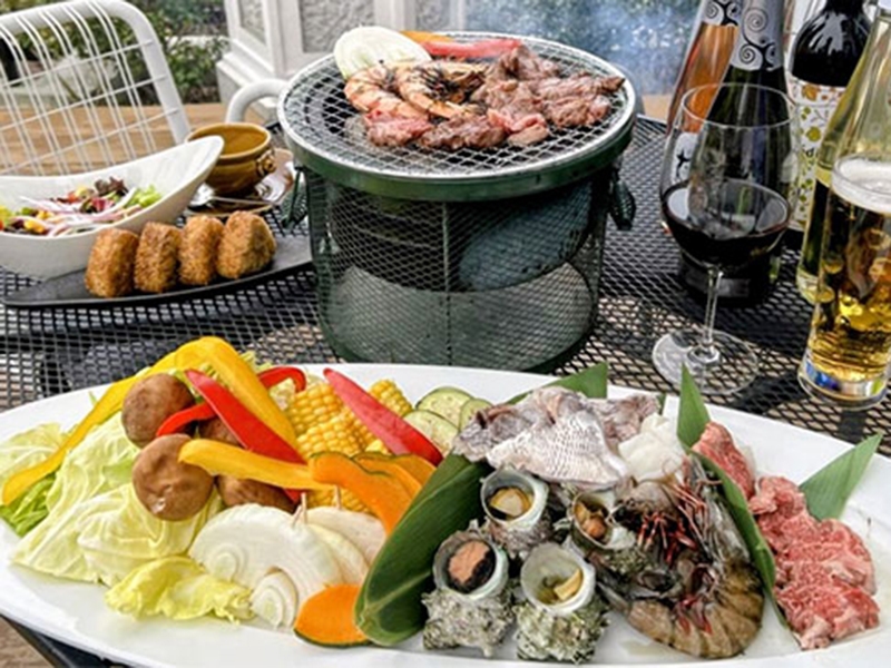 手軽にカフェテラスでBBQディナープラン