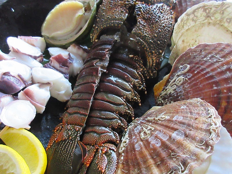 鮑や伊勢海老など豪華海鮮の炭火焼きと陶板焼き　明石のタコ飯で締める夏の瀬戸海鮮満腹フルコースディナー